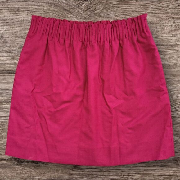 J. Crew Gathered Waist Magenta Pull On Skirt - Picture 1 of 5